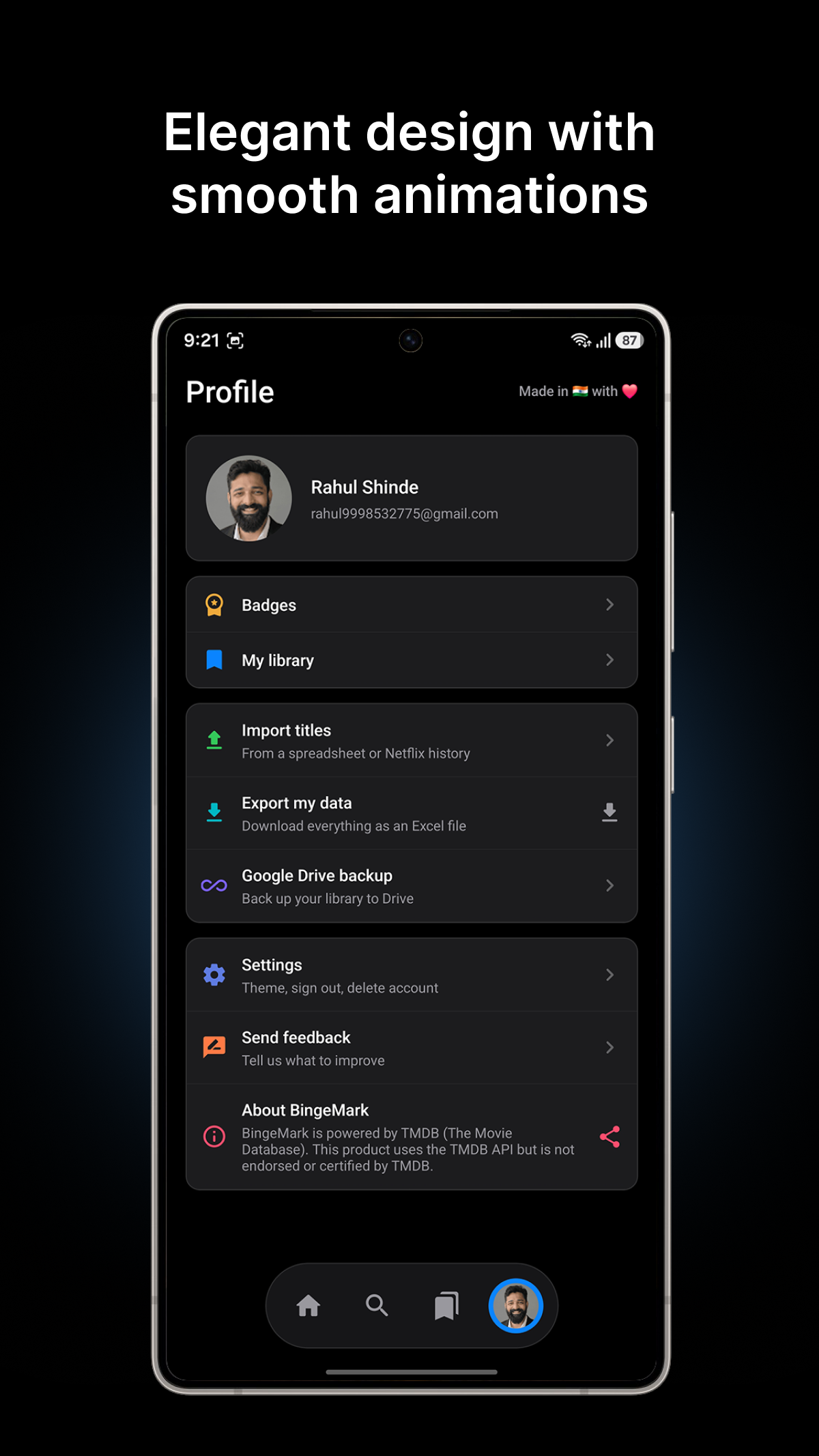 BingeMark screenshot